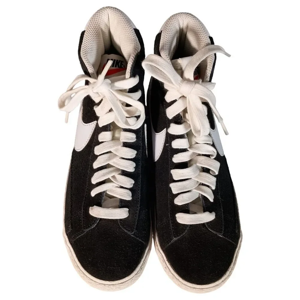 Nike Blazer Mid Boys Size 4Y Black Athletic Casual Shoes Sneakers DA4672-001